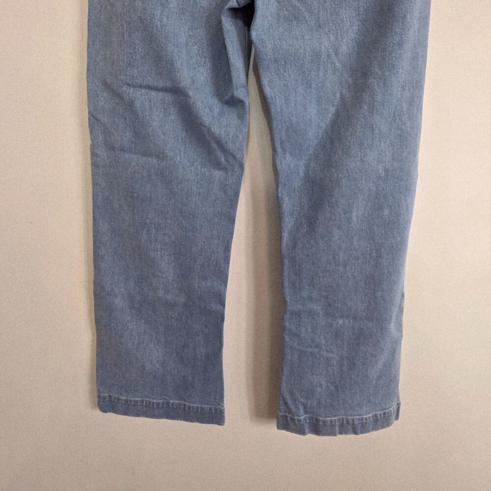 Paige Leenah High Rise Distressed Wide Leg Cotton Stretch Ankle Jean Size 29 - Picture 8 of 11